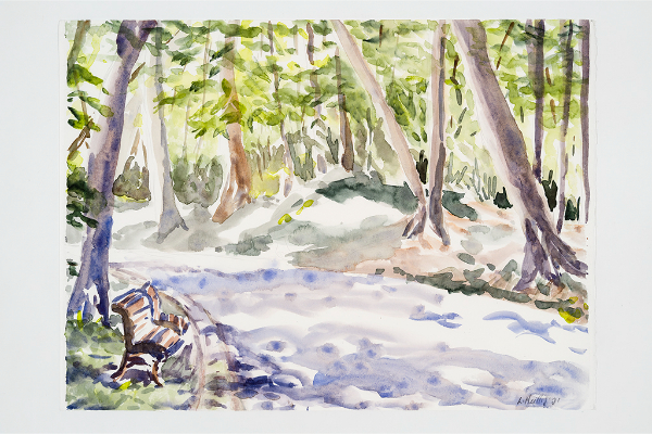 Mont Royal 4, Watercolour on Fabriano hot press, 15x11 in.